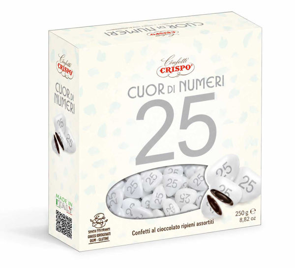 Immagine di Confetti Cuor di Numeri "25" 250 grammi