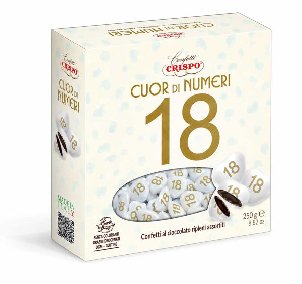 Immagine di Confetti Cuor di Numeri "18" 250 grammi