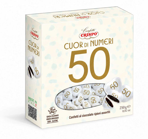 Immagine di Confetti Cuor di Numeri "50" 250 grammi
