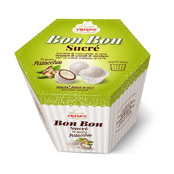 Immagine di Bon Bon Sucre' Bianco Pistacchio 500 grammi