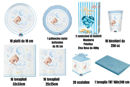 Kit Battesimo Baby Bear Celeste con Confetti Crispo