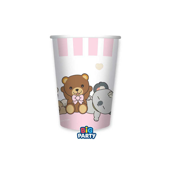 Bicchieri 250 cc Teddy Friends Rosa by THUN 6 Pezzi