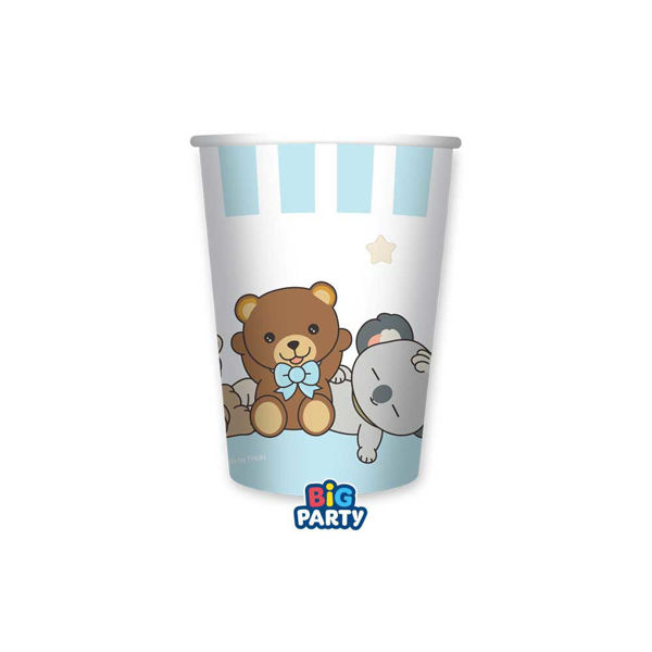 Bicchieri 250 cc Teddy Friends Celeste by THUN 6 Pezzi