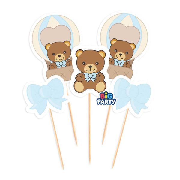 5 Mini Cake Topper Teddy Friends Celeste by THUN