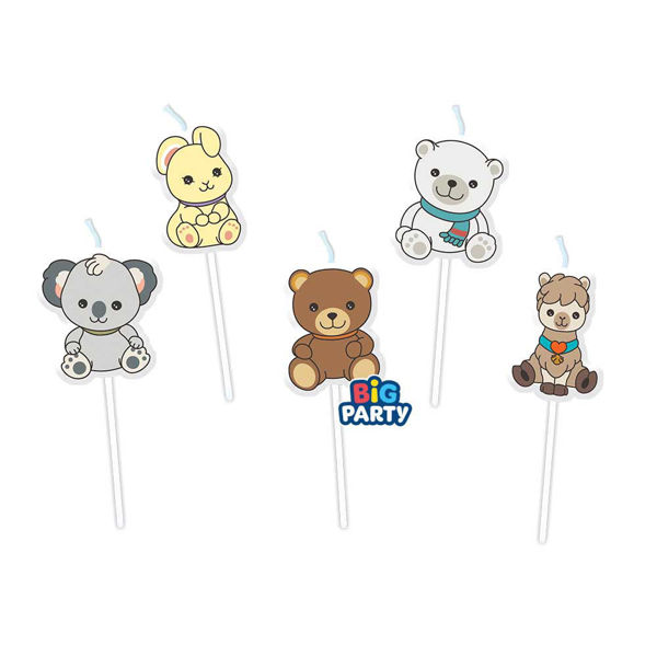 5 Candeline Picks Teddy Friends 8 cm by THUN