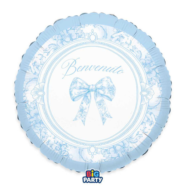 Palloncino Mylar 45 cm Benvenuto Fiocco Vintage