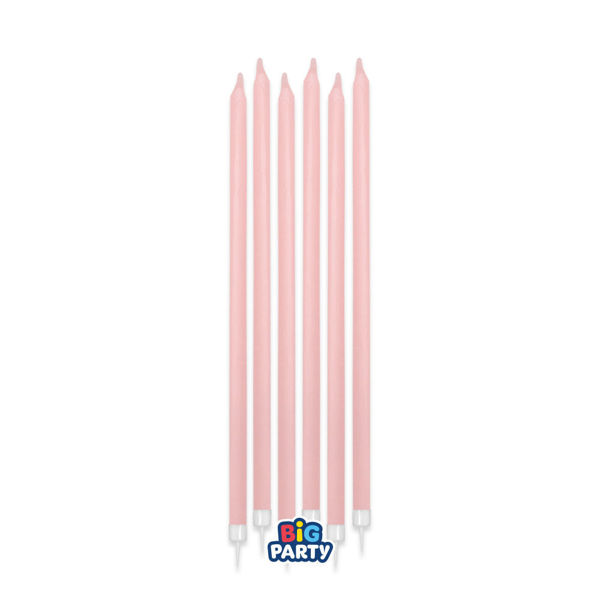 Candela Matita Celeste Baby 15 cm con Supporto 12 Pezzi