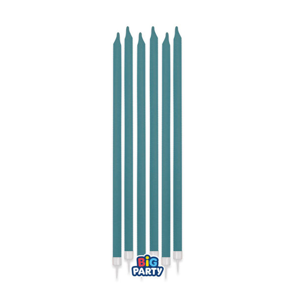 Candela Matita Ottanio 15 cm con Supporto 12 Pezzi