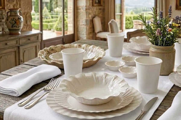 Coordinato Tavola Wavy Pearl Elegante