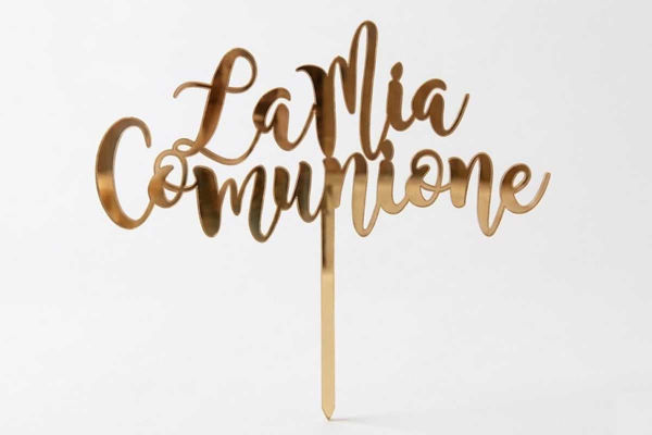 cake topper la mia prima comunione plexiglas