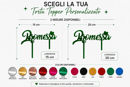 cake topper promessa verde in plexiglas