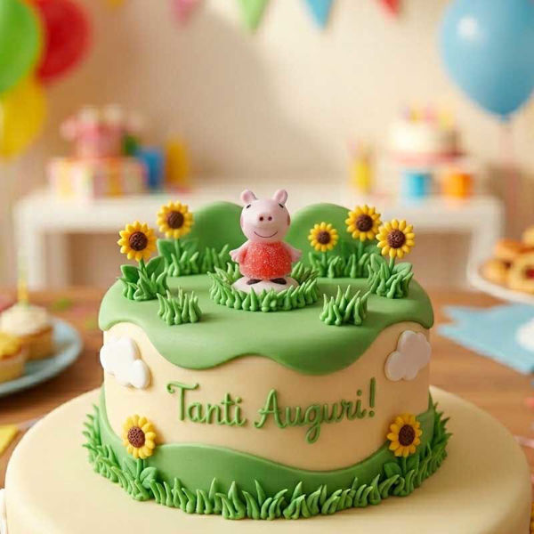 soggetto Peppa Pig zucchero 3D Modecor decorazione torta bambini