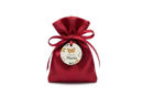 sacchetto raso rosso 10x11 cm porta confetti regalo