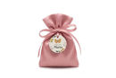 sacchetto raso rosa 10x11 cm porta confetti regalo