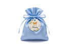 sacchetto raso celeste 10x11 cm porta confetti regalo