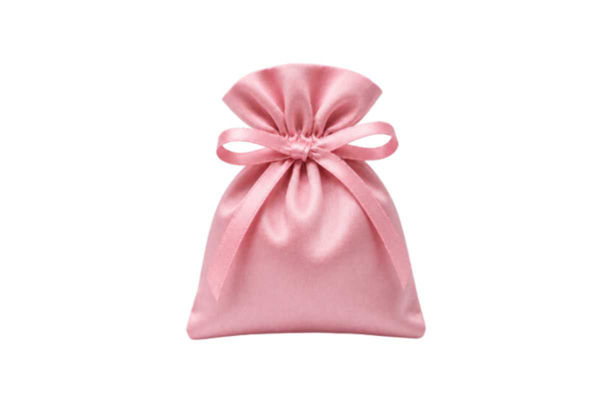 sacchetto raso rosa 10x11 cm porta confetti regalo