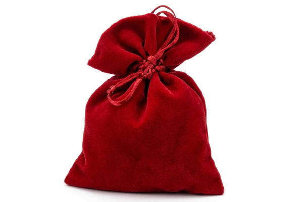 sacchetto raso rosso 10x11 cm porta confetti regalo