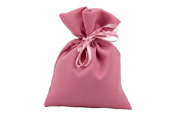 sacchetto raso rosa 10x11 cm porta confetti regalo
