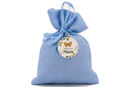 sacchetto raso celeste 10x11 cm porta confetti regalo