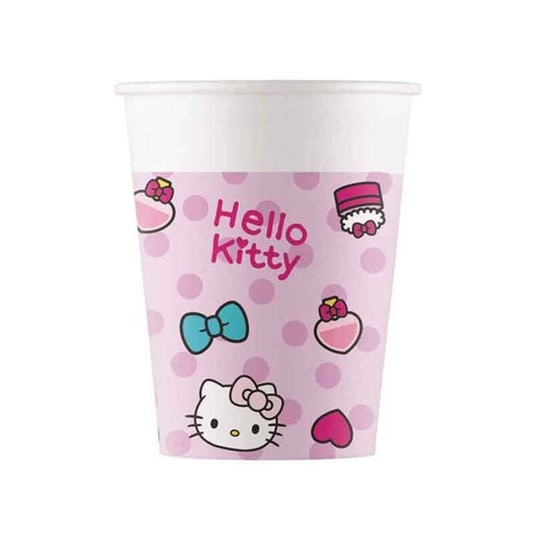 bicchieri carta hello kitty 200 ml festa compleanno