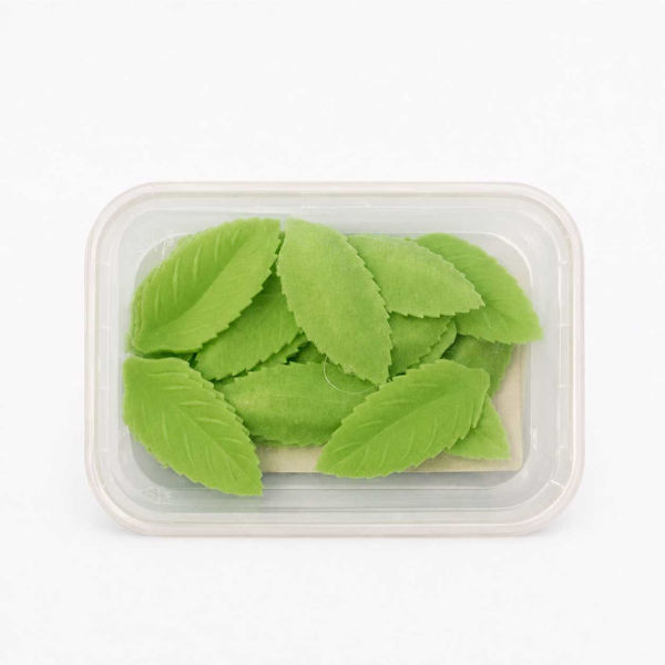 Foglie in cialda verde Viola 20 pezzi decorazioni commestibili per torte