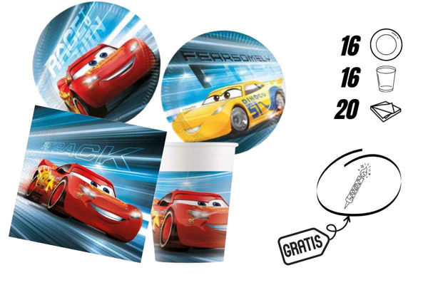 kit festa Cars 16 persone piatti bicchieri tovaglioli
