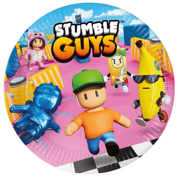 Piatti 23 cm Stumble Guys 8 pezzi