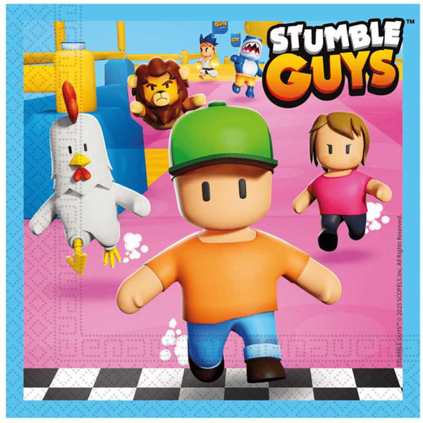 Tovaglioli 33x33 cm Stumble Guys 20 pezzi