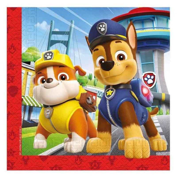 Tovaglioli 33x33 Paw Patrol rescue 20 pezzi