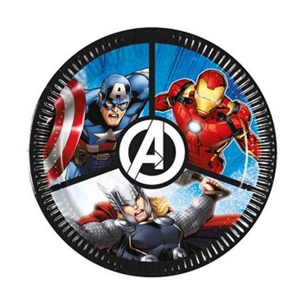 Piatti 20 cm Avengers Evergreen 8 pezzi