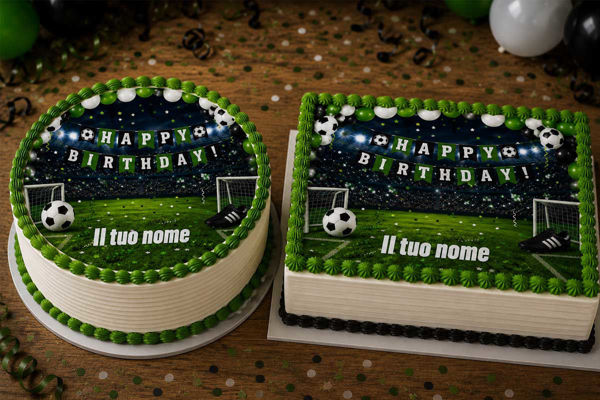 cialda calcio personalizzabile torta ostia zucchero fibra vegetale rettangolare tonda