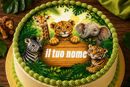 Cialda animali per torta personalizzabile con nome
