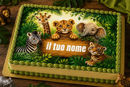 Cialda animali per torta personalizzabile con nome