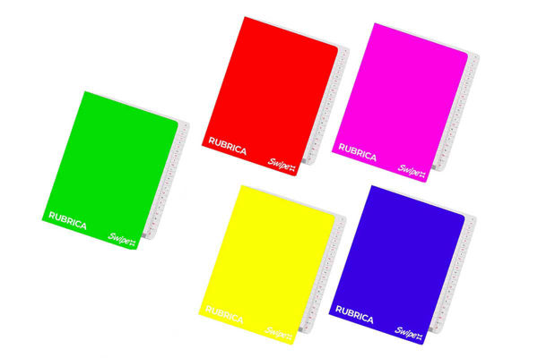 Rubrica Swipe A5 30 fogli – colori fluo assortiti con copertina rigida