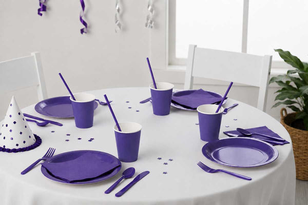 Coordinato Ecolor Lavanda piatti bicchieri tovaglioli