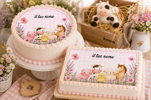Cialda Fattoria Personalizzabile con Nome per Torta