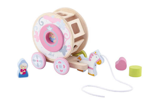 Pull Along Carrozza Incantata giocattolo trainabile bambini