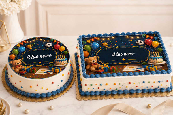 Cialda orsacchiotto per torta personalizzabile con nome 