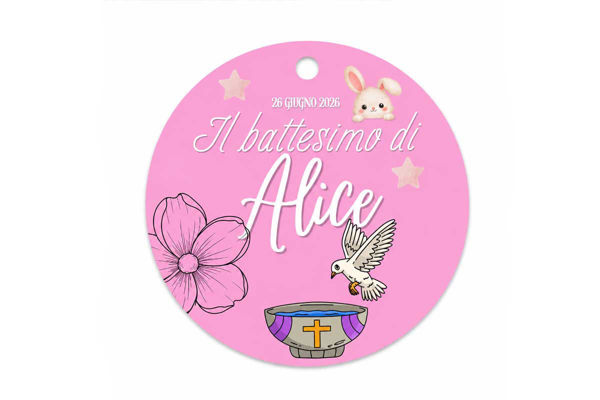 Tag bomboniere Battesimo
