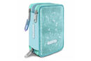 Astuccio triplo Giotto Super Crystal Acquamarina 3 zip completo per scuola