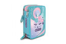 Astuccio Triplo Catty Candy Verde con matite, penne e pennarelli