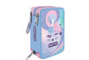Astuccio Triplo Catty Candy Viola con matite, penne e pennarelli