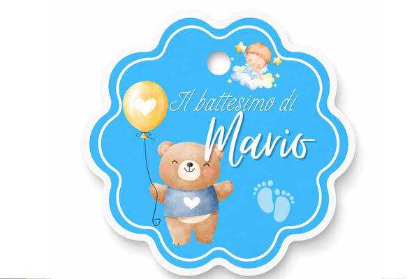 Tag bomboniere Battesimo