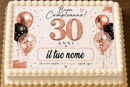 Cialda 30 Esimo Compleanno per torta personalizzabile con nome