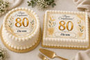 Cialda 80 Esimo Compleanno per torta personalizzabile con nome