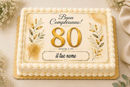 Cialda 80 Esimo Compleanno per torta personalizzabile con nome