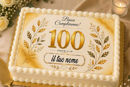 Cialda 100 Esimo Compleanno per torta personalizzabile con nome