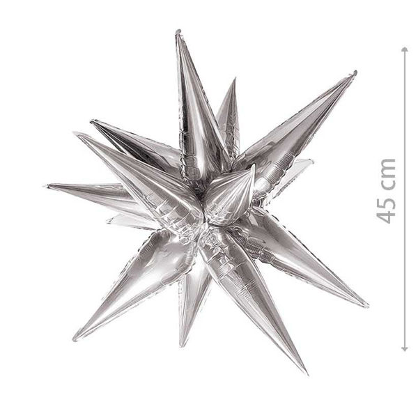 Immagine di Palloncino stella 45 cm Argento
