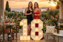 Numero in Cartone con Luce Calda LED 100 cm Personalizzabile