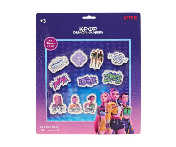 Immagine di Set 10 Gomme da Cancellare K-Pop Demon Hunters